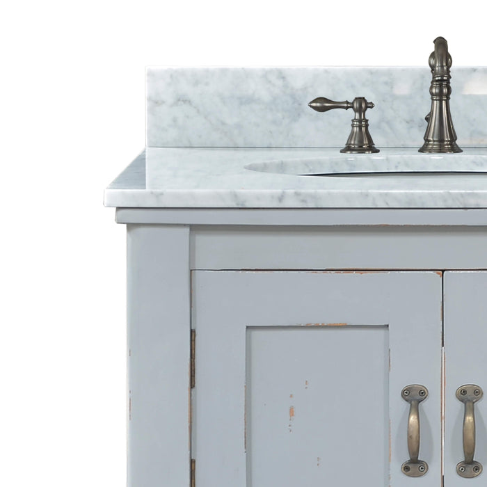 Jefferson Single Vanity w/ Sink & Marble Top