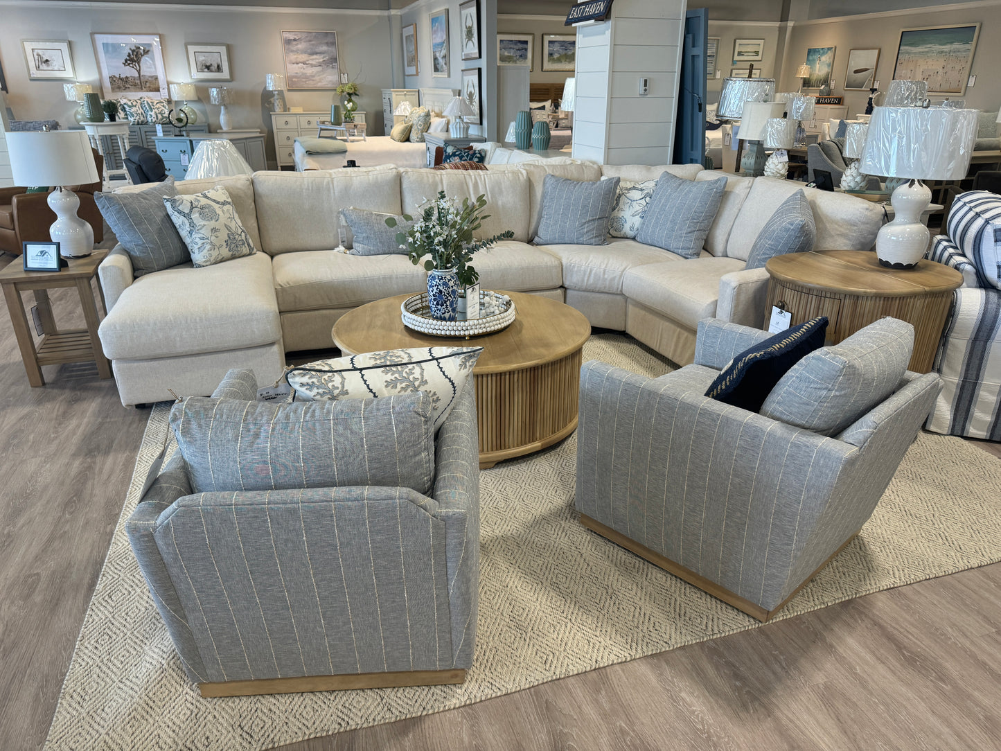 Easton Slipcovered Sectional with Chaise