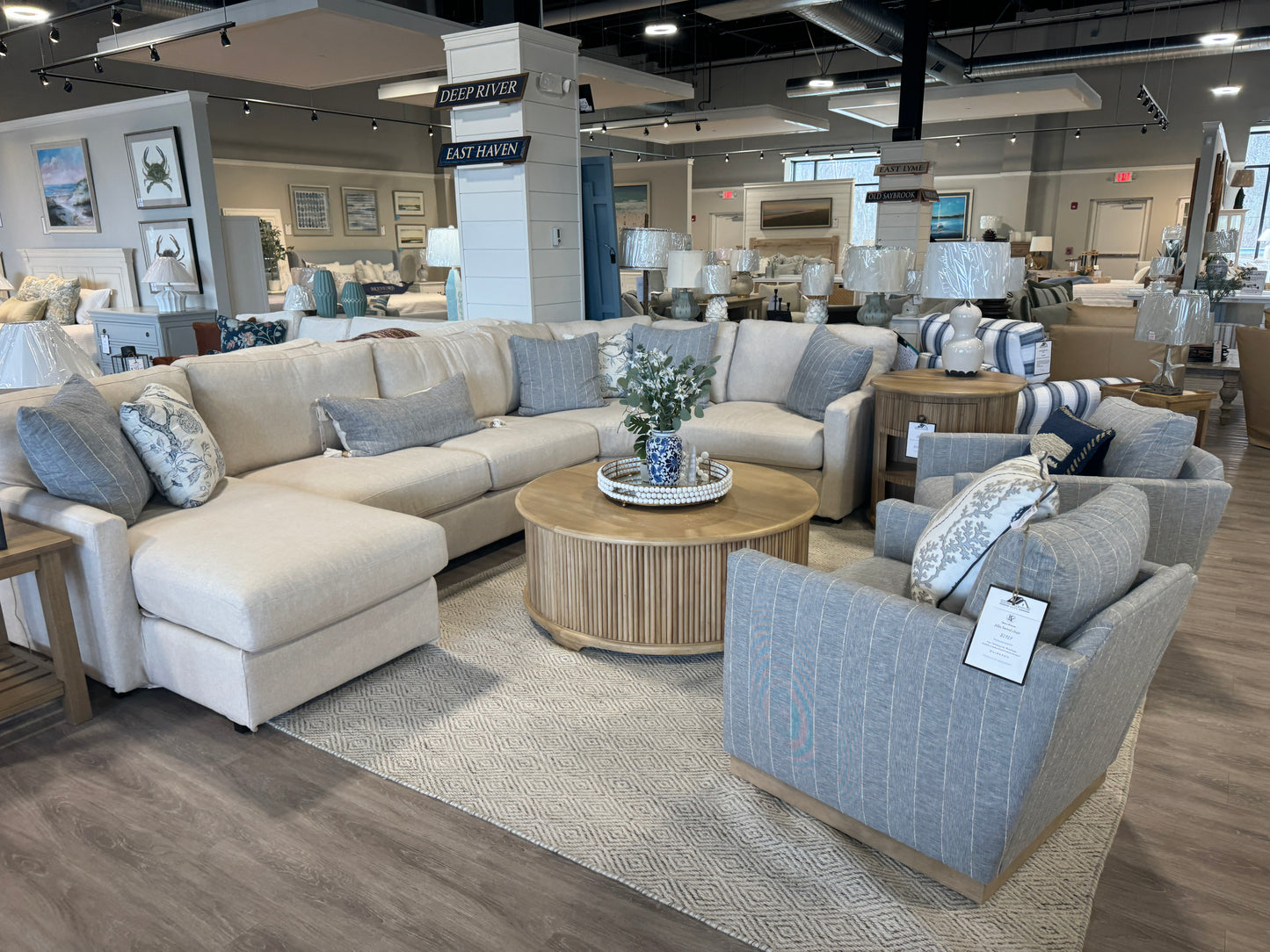 Easton Slipcovered Sectional with Chaise