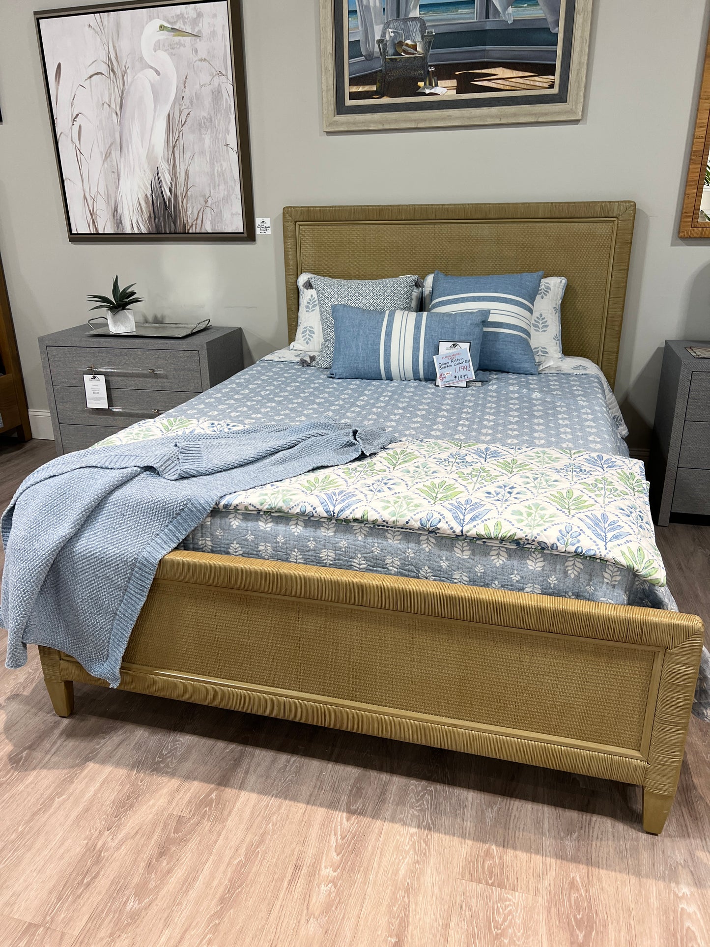 Naples Queen Rattan Bed