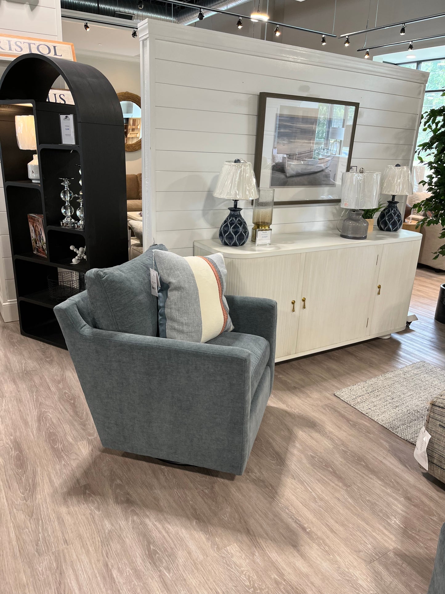 Miles Upholstered Swivel Glider Chair with Topstitch Upgrade