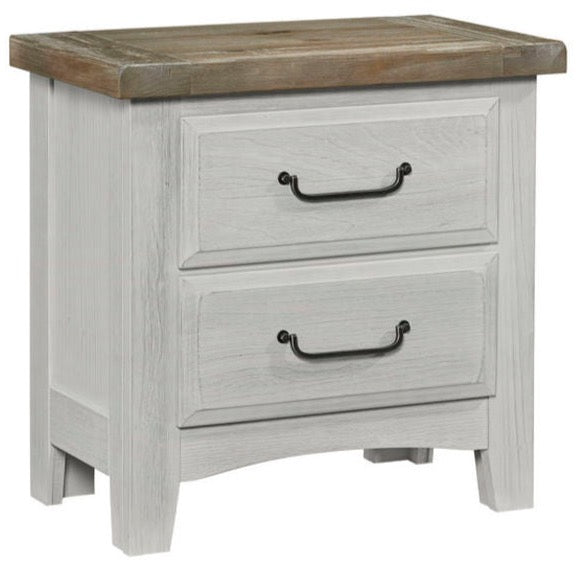 Vaughan-Bassett Sawmill 2 Drawer Nightstand