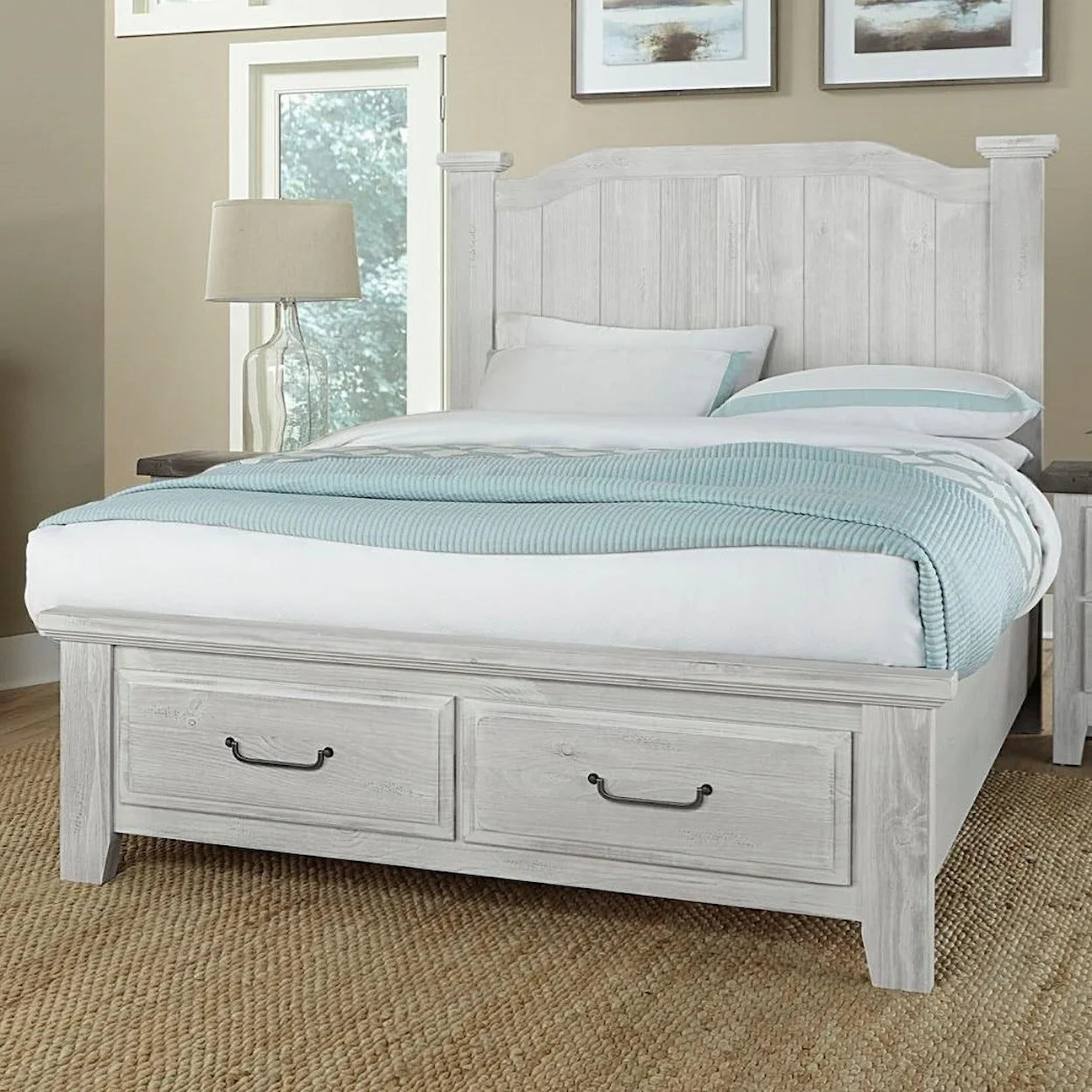 Vaughan-Bassett Sawmill Two Tone Storage Bed