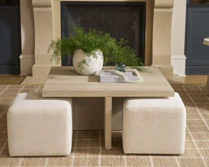 Dockside Cocktail Table with Ottomans