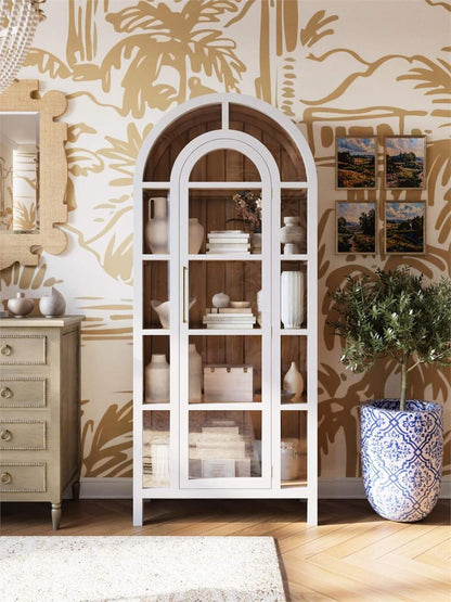 Vannes Display Cabinet with Glass Shelves