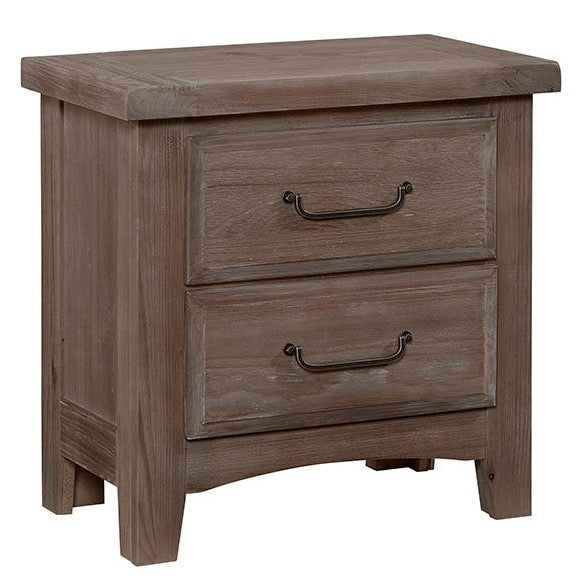 Vaughan-Bassett Sawmill 2 Drawer Nightstand