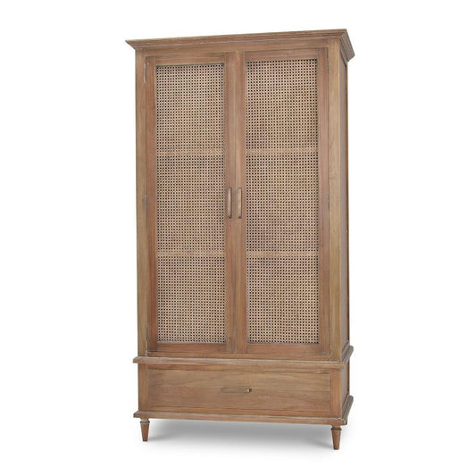 Jamison Wardrobe with Rattan Door