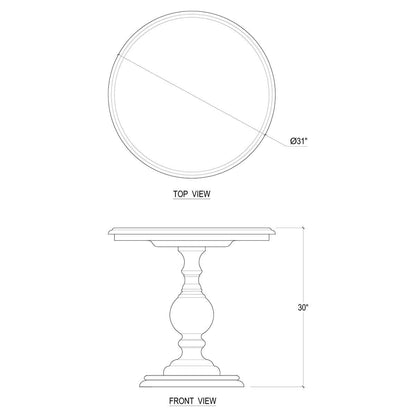 Gloucester 31” Round Lamp Table