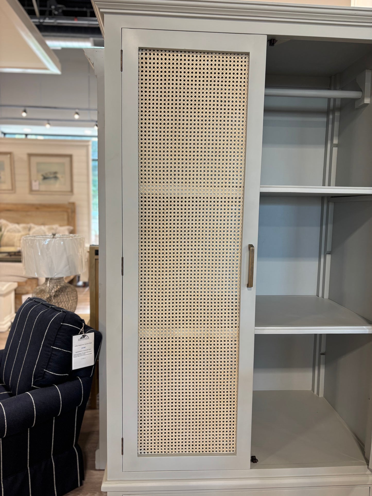 Jamison Wardrobe with Rattan Door