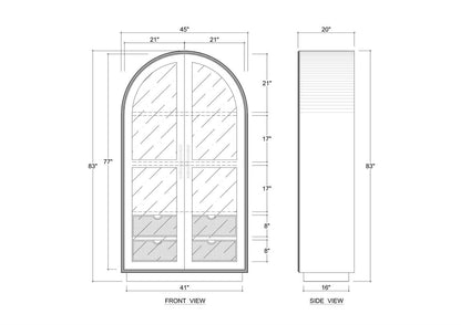 Vannes Display Cabinet with 3 LED