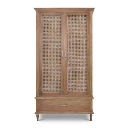 Jamison Wardrobe with Rattan Door