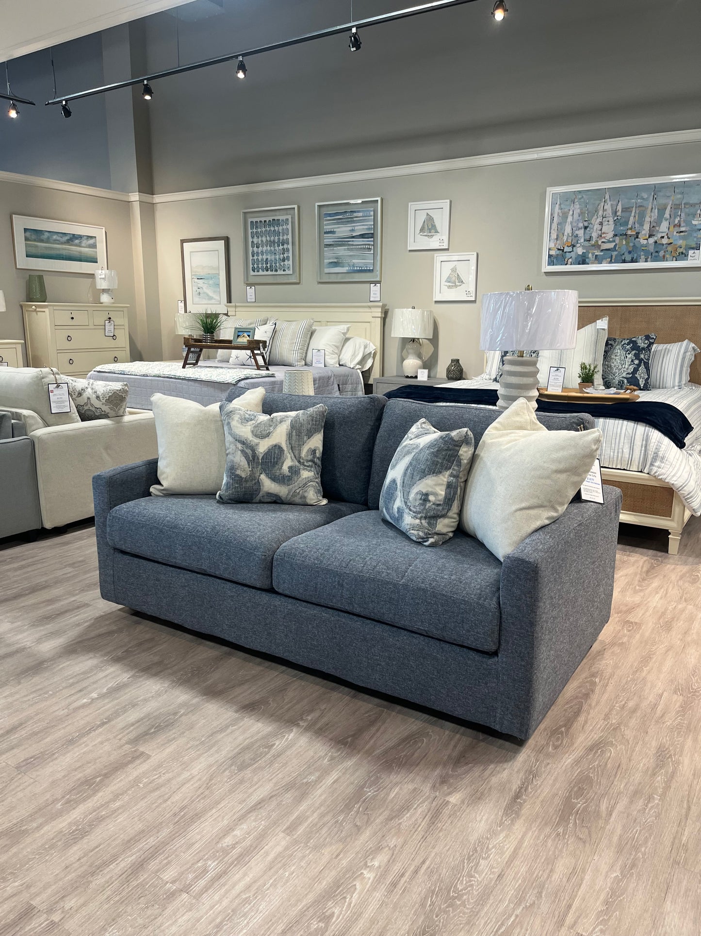 Easton Slipcovered Queen Sleeper Grande Sofa with Air Dream Ultra Mattress