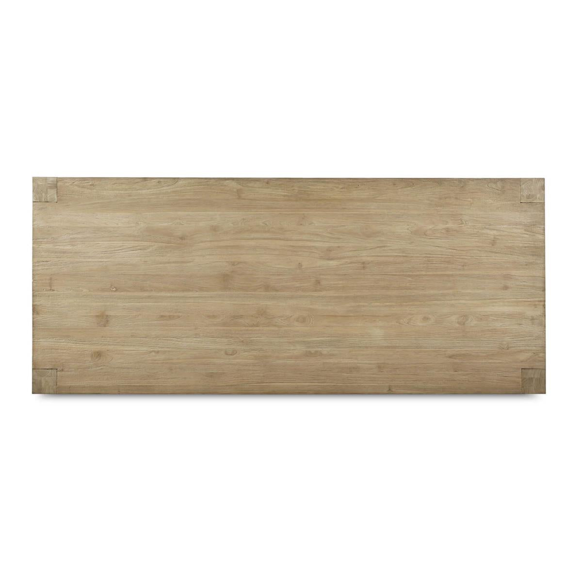 Tuscan Rustic Distressed Dining Table 96'' - Teak