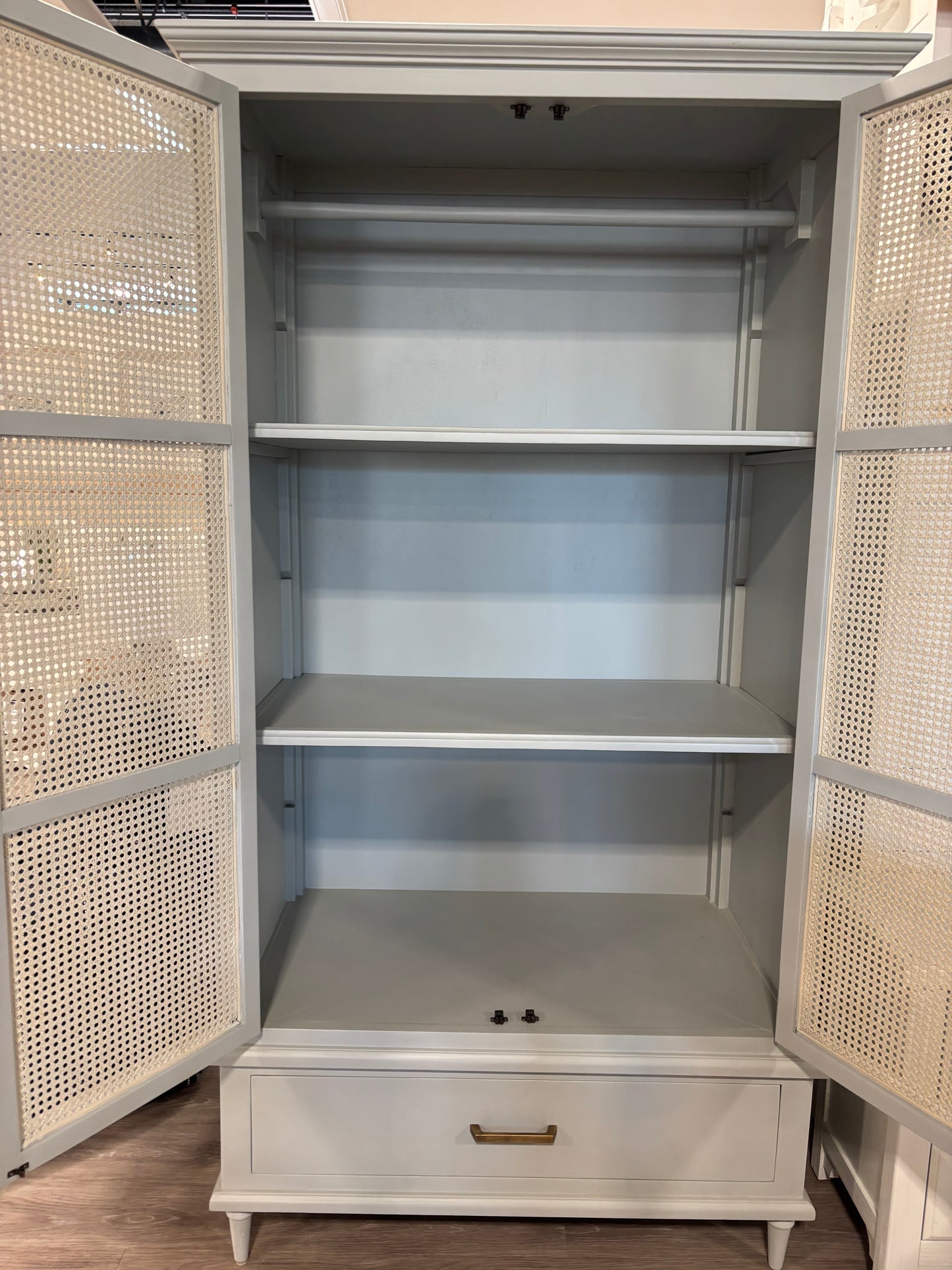 Jamison Wardrobe with Rattan Door