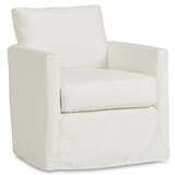 Beau Slipcovered Barrel Swivel Chair