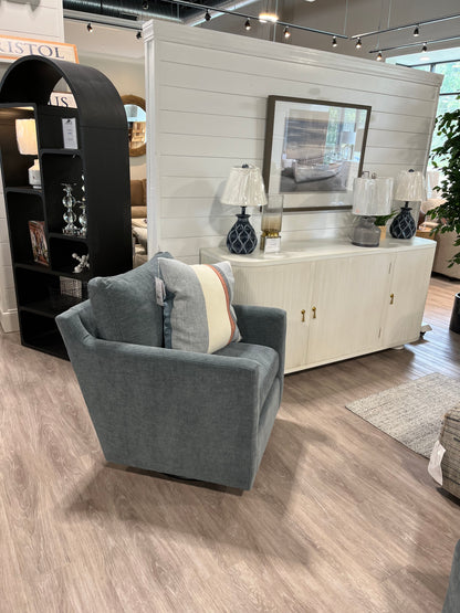 Miles Upholstered Swivel Glider Chair with Topstitch Upgrade